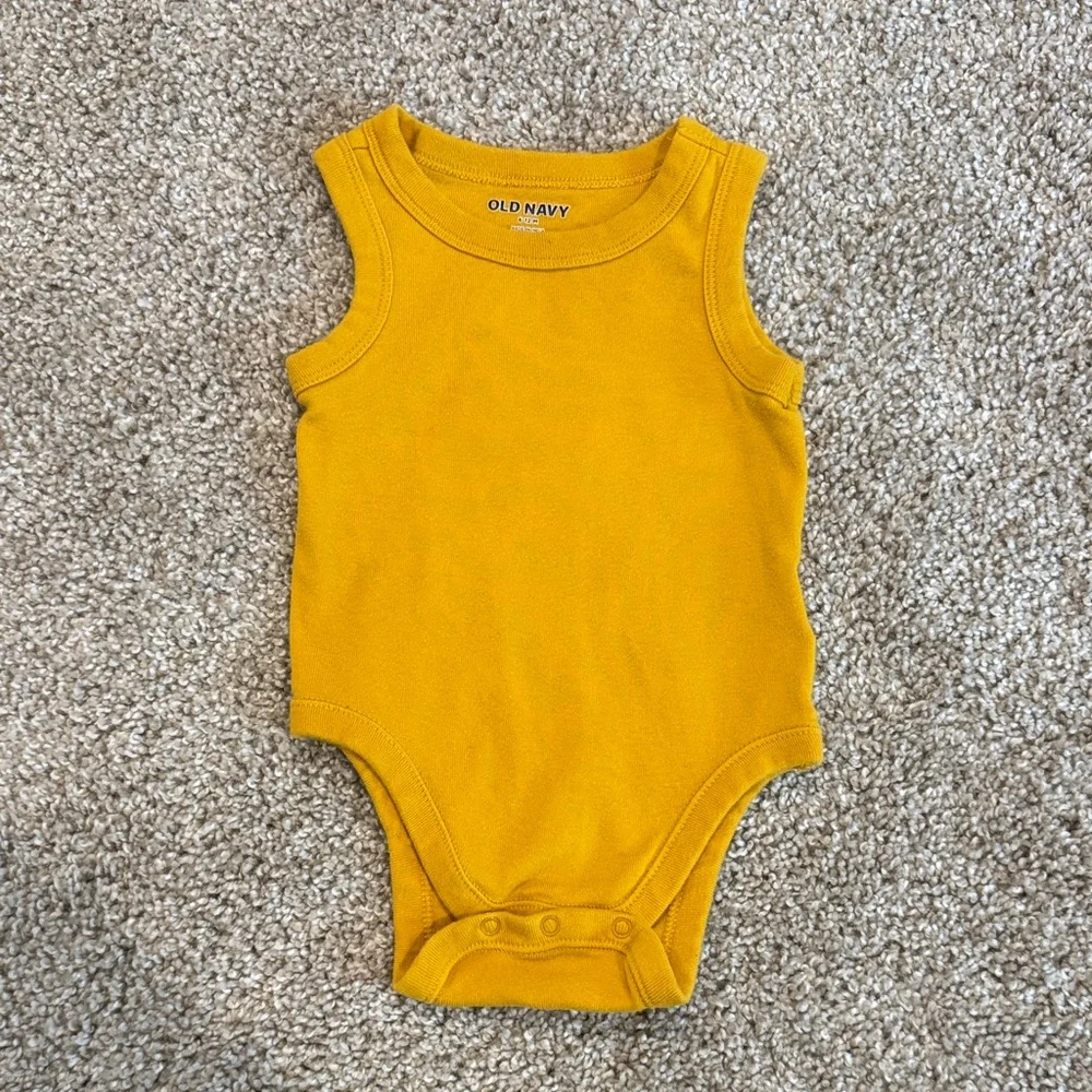 Old Navy Mustard Baby Bodysuit Onesie Tank